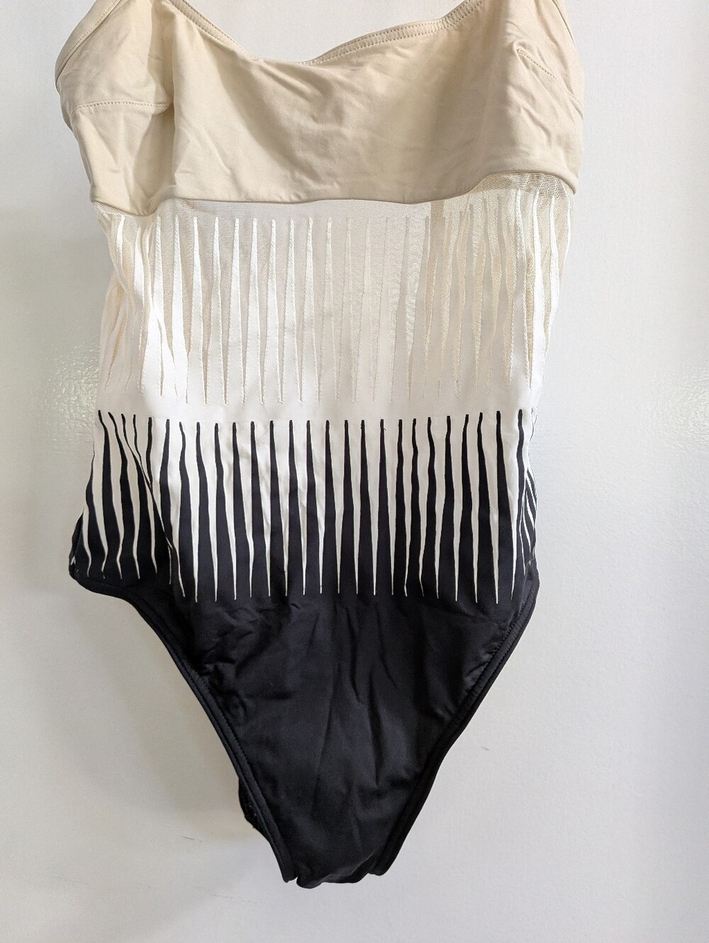 La Perla Rare Beige, White & Black Gradient One-Piece - Picture 2 of 5